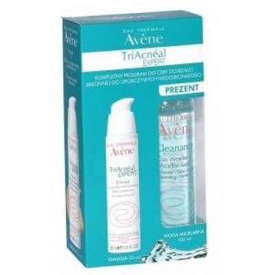 AVENE Zestaw TriAcneal EXPERT Emulsja - 30ml + Woda micelarna Cleanance - 100ml