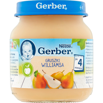 Miniaturka artykułu - Gerber deserek Gruszki Williamsa po 4. miesiącu - 125 g