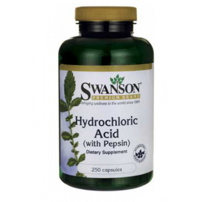 Miniaturka artykułu - SWANSON Hydrochloric Acid - 250 kapsułek