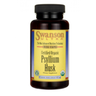 Miniaturka artykułu - SWANSON Organic Psyllium Husk - 60 kapsułek