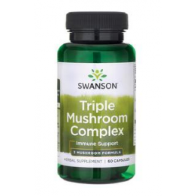 Miniaturka artykułu - SWANSON Triple Mushroom complex - 60 kapsułek