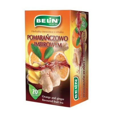 Miniaturka artykułu - Belin Herbatka pomarańcza + imbir - 20 torebek