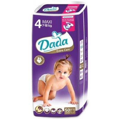 Miniaturka artykułu - DADA Extra Care Pieluszki rozmiar 4 Maxi 7-18 kg - 50 szt.