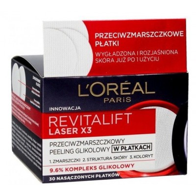 Miniaturka artykułu - L'OREAL REVITALIFT Peeling w płatkach,  30szt.