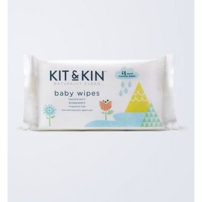 Miniaturka artykułu - KIT&KIN Bezzapachowe chusteczki - 60szt.