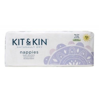 Miniaturka artykułu - KIT&KIN Pieluchy r. 4 Maxi Plus 9- 15kg - 34 szt.