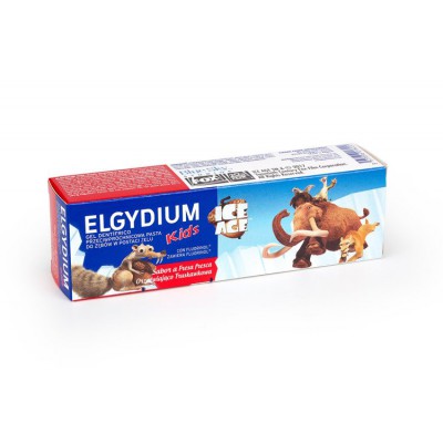 Miniaturka artykułu - ELGYDIUM KIDS ICE AGE Pasta do zęb&oacute;w orzeźwiająco truskawkowa - 50ml