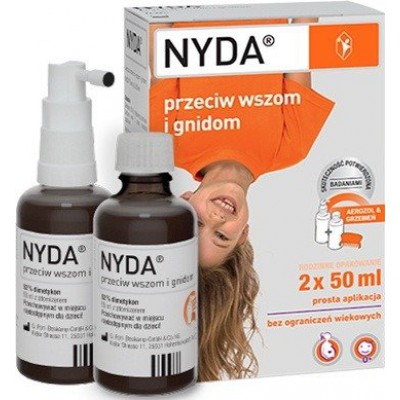 Miniaturka artykułu - NYDA Aerozol na wszy i gnidy - 2x50ml + grzebień