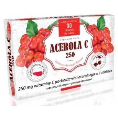 Acerola C 250 - 30 tabl. do ssania