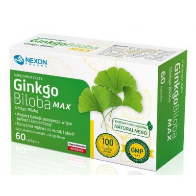 Miniaturka artykułu - Ginkgo Biloba MAX tabl. 60 tabl.