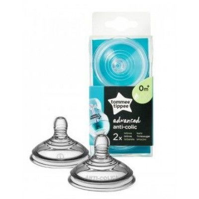 Miniaturka artykułu - Tommee Tippee Advanced Anti- Colic Smoczek antykolkowy do butelek 0m+ - 2szt.
