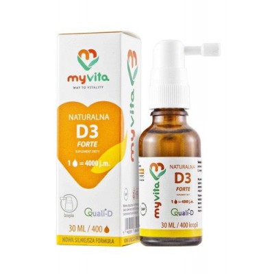 Miniaturka artykułu - Myvita Naturalna Witamina D3 FORTE - 30ml