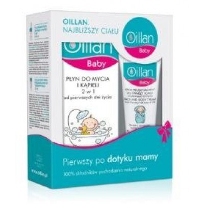 OILLAN BABY Zestaw Płyn do mycia 400ml +Krem 75 ml