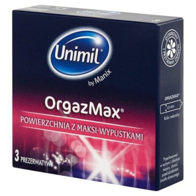 Miniaturka artykułu - UNIMIL OrgazMax prezerwatywy - 3szt