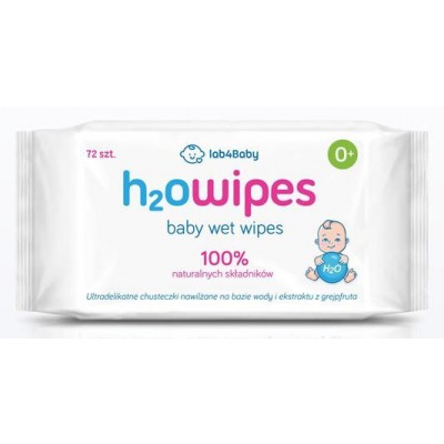 Miniaturka artykułu - H2Owipes Chusteczki nawilżane - 72szt.