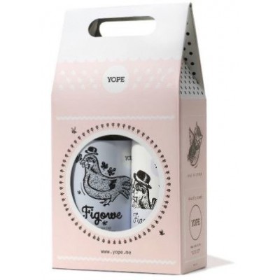 YOPE Zestaw Naturalne mydło figowe, 500ml + Naturalny balsam figowy do rąk i ciała, 300ml