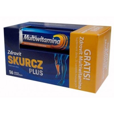Miniaturka artykułu - Zdrovit Skurcz Plus - 56 tabl. + Multiwitamina - 20 tabl. mus.