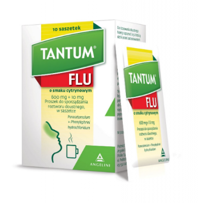 Miniaturka artykułu - Tantum Flu smak cytrynowy - 10 saszetek