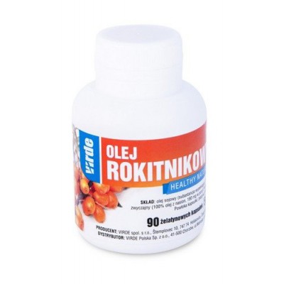 Miniaturka artykułu - Virde Olej rokitnikowy, 90 kapsułek
