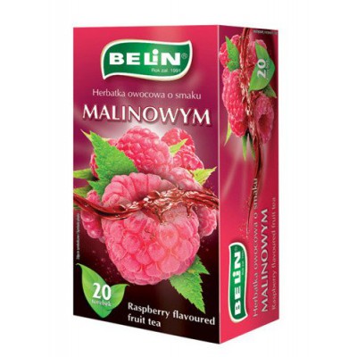 Miniaturka artykułu - BELIN Herbata Malinowa, 20 torebek