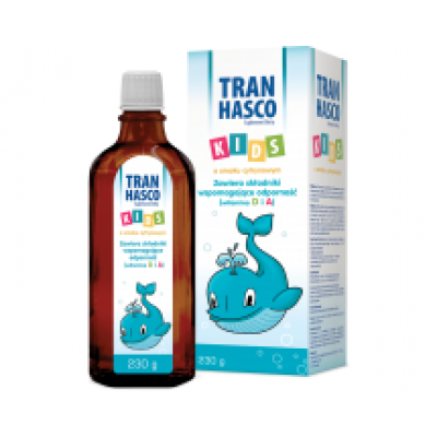 Miniaturka artykułu - Tran Hasco Kids o smaku cytrynowym - 230g