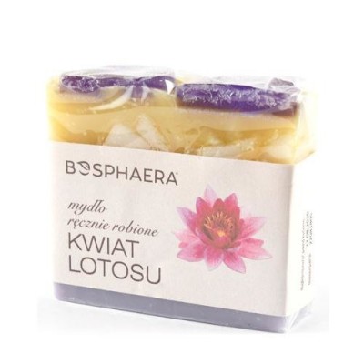 Miniaturka artykułu - BOSPHAERA Mydło ręcznie robione Kwiat lotosu - 90g