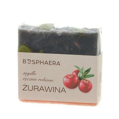 Miniaturka artykułu - BOSPHAERA Mydło ręcznie robione Żurawina - 90g