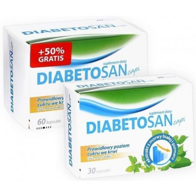 Miniaturka artykułu - Diabetosan Caps - 60kaps. + 30kaps.