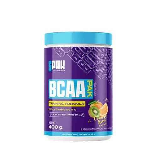Miniaturka artykułu - 6Pak Nutrition BCAA Pak smak kiwi z pomarańczą, 400 g