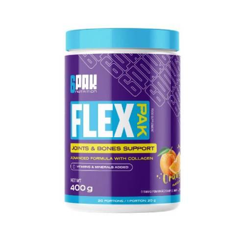 Miniaturka artykułu - 6Pak Nutrition Flex Pak smak pomarańczowy, 400 g