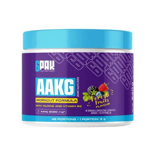 Miniaturka artykułu - 6Pak Nutrition AAKG smak owoce leśne, 240 g