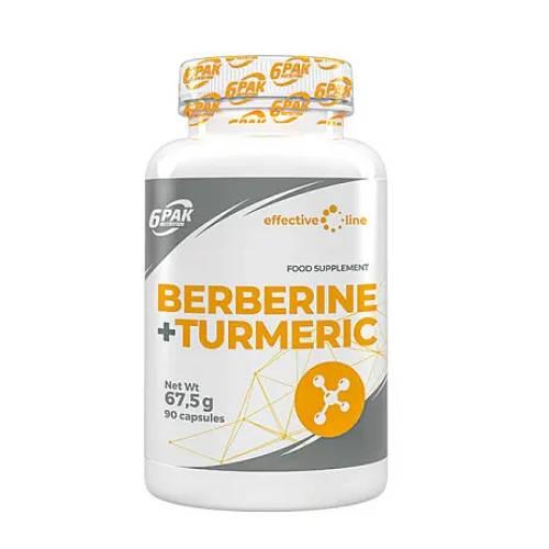 Miniaturka artykułu - 6Pak Nutrition Berberine + Turmeric, 90 kaps.