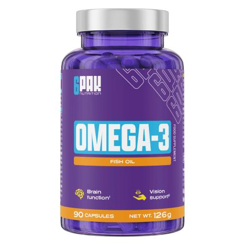 Miniaturka artykułu - 6Pak Nutrition Omega 3, 90 kaps.