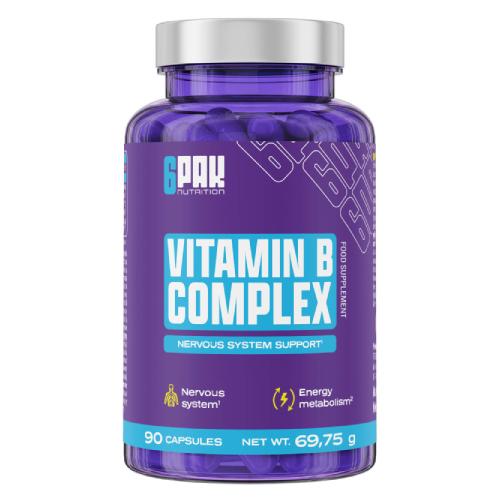 Miniaturka artykułu - 6Pak Nutrition Vitamin B Complex, 90 kaps.