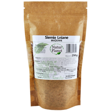 Miniaturka artykułu - Siemię lniane brązowe NaturPlanet  - 250 g
