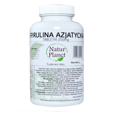Miniaturka artykułu - Spirulina Azjatycka 500 tabletek - NaturPlanet 
