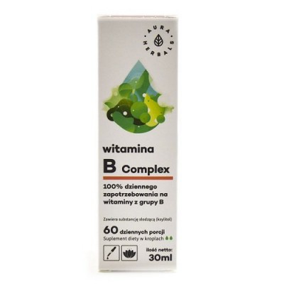 Miniaturka artykułu - AURA HERBALS Witamina B Complex krople, 30ml