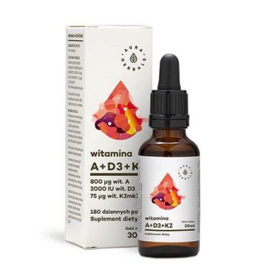 Witamina A + D3 (2000IU) + K2mk7 - krople (30ml)