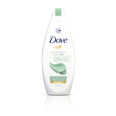 Dove Oczyszczający Detox z zieloną glinką żel pod prysznic, 500 ml