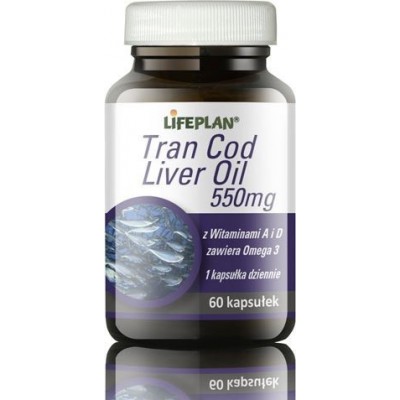 Miniaturka artykułu - Tran Cod Liver Oil 550mg - 60kaps.