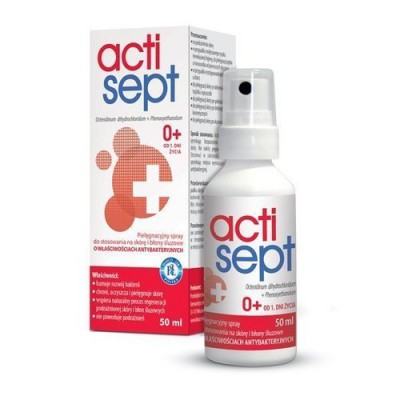 Miniaturka artykułu - Actisept Spray do stosowania na sk&oacute;rę, 50ml