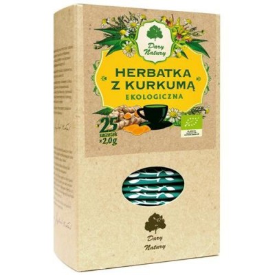 Miniaturka artykułu - Herbata z kurkumą EKO - 25x2g DARY NATURY