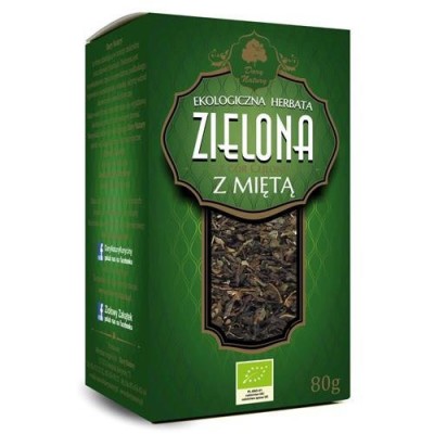 Miniaturka artykułu - DARY NATURY Herbata zielona z miętą 80g 