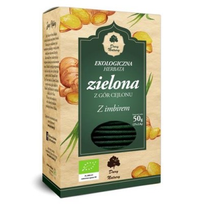 Miniaturka artykułu - Herbata zielona z imbirem 25x2g DARY NATURY