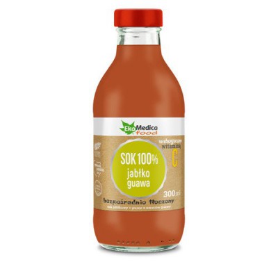 Miniaturka artykułu - Sok 100% jabłko guawa - 300 ml EKAMEDICA