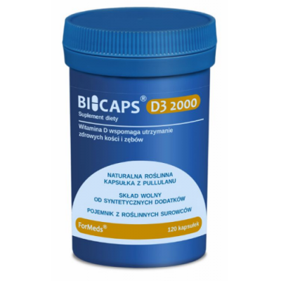 Miniaturka artykułu - ForMeds BICAPS D3 2000 - 120  kaps.