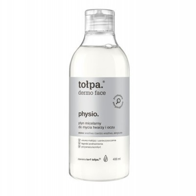 Miniaturka artykułu - Tołpa physio, płyn micelarny do mycia twarzy i oczu, 400 ml