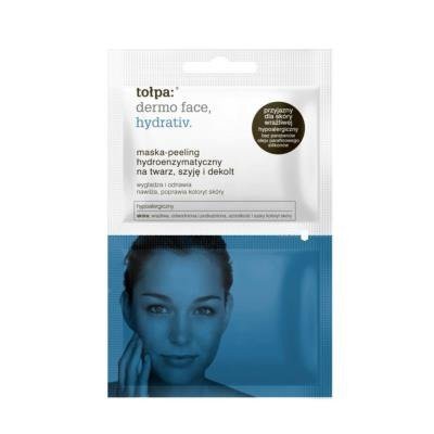 Miniaturka artykułu - Tołpa hydrativ, maska-peeling hydroenzymatyczny na twarz, szyję i dekolt, 2x6 ml