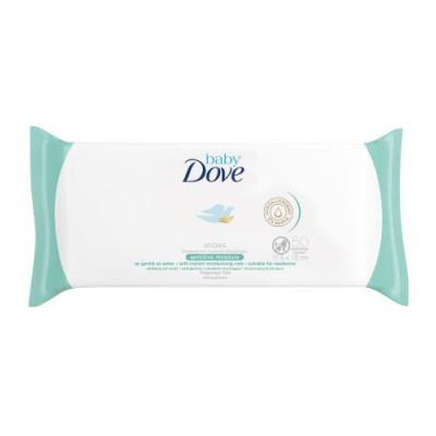 DOVE Baby Sensitive Moisture Chusteczki pielęgnacyjne, 50 szt.