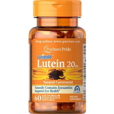 Miniaturka artykułu - Puritan's Pride Luteina 20 mg - 60 kapsułek